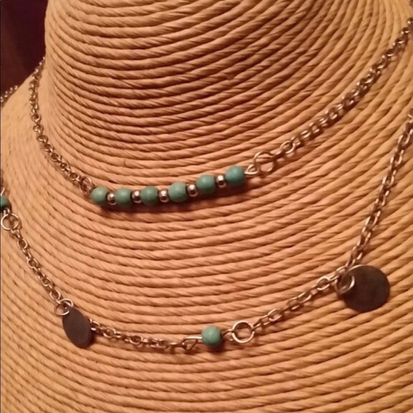 Boho 2 layer dainty choker necklace - Picture 4 of 8